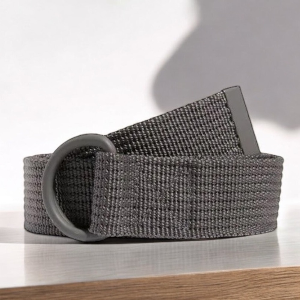 Men’s Vineyard Vines NWT Textured Webbing D-Ring On The Go Belt In Gray